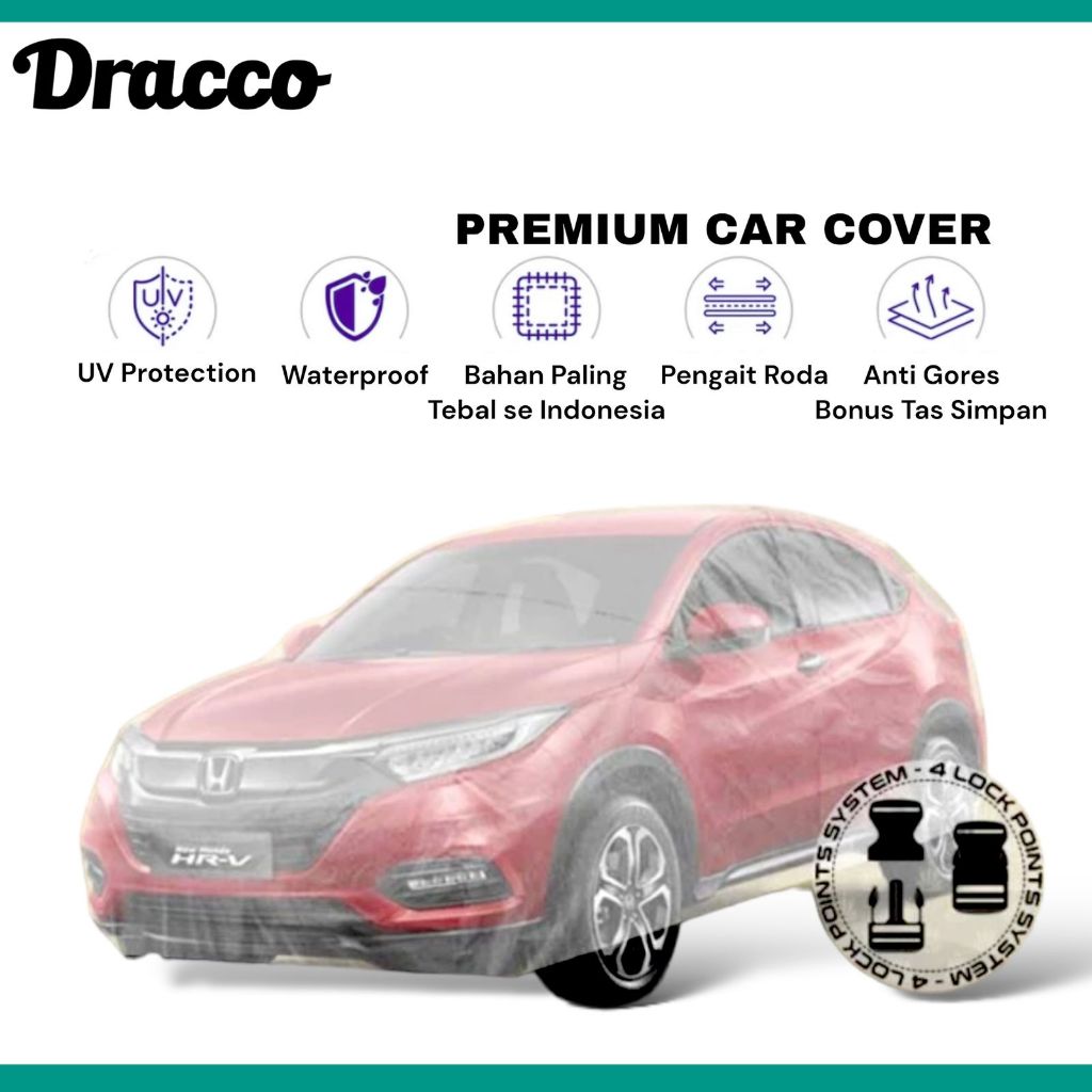 DRACCO sarung mobil HRV waterproof tebal transparan premium car cover honda HRV Harga 168,000 rupiah*Gratis Ongkir