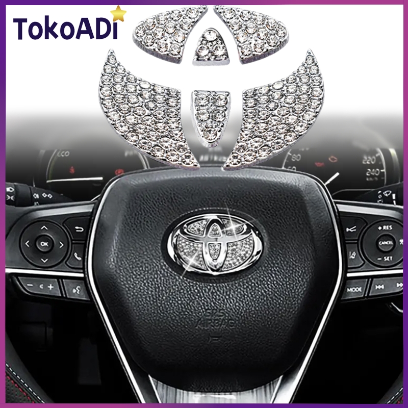 Stiker Emblem Logo Stir Mobil Bling Car Steering Wheel Diamond Sticker Untuk Toyota Honda Harga 35,000 rupiah*Gratis Ongkir