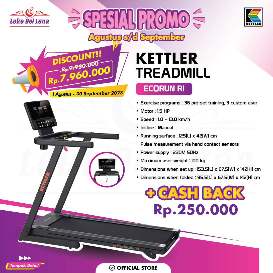Jual Treadmill Kettler Terbaru