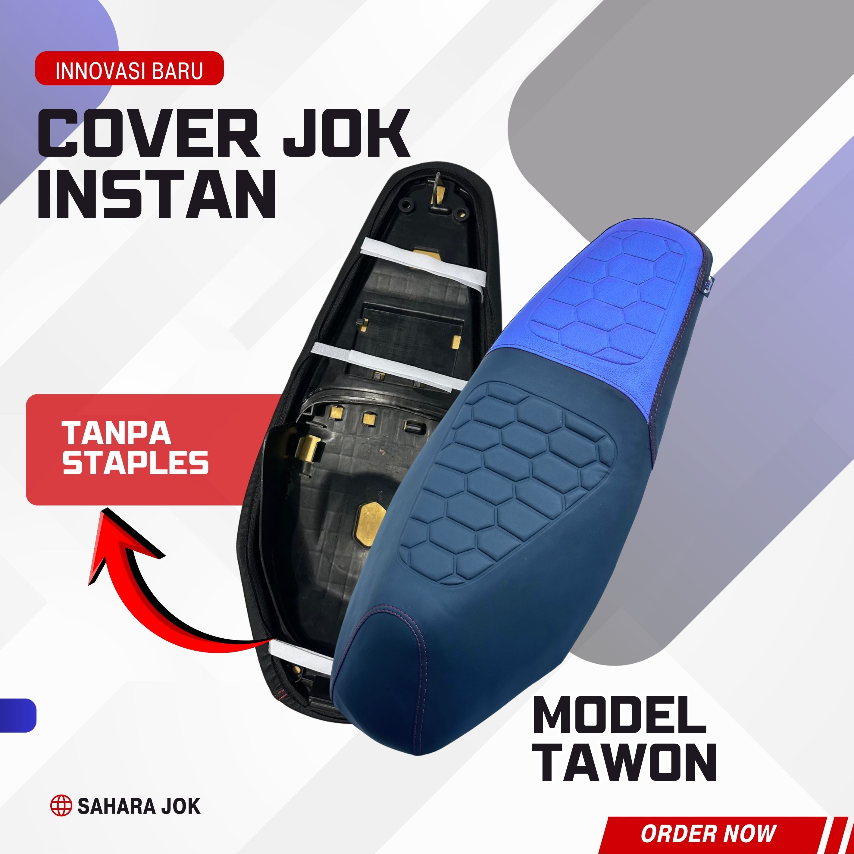 Piramid Model Motorcycle Seat Protective Seat Cover (Using Rubber) # Vario # Scoopy # Pcx # Nmax # Aerox # Beat Harga 76,000 rupiah*Gratis Ongkir