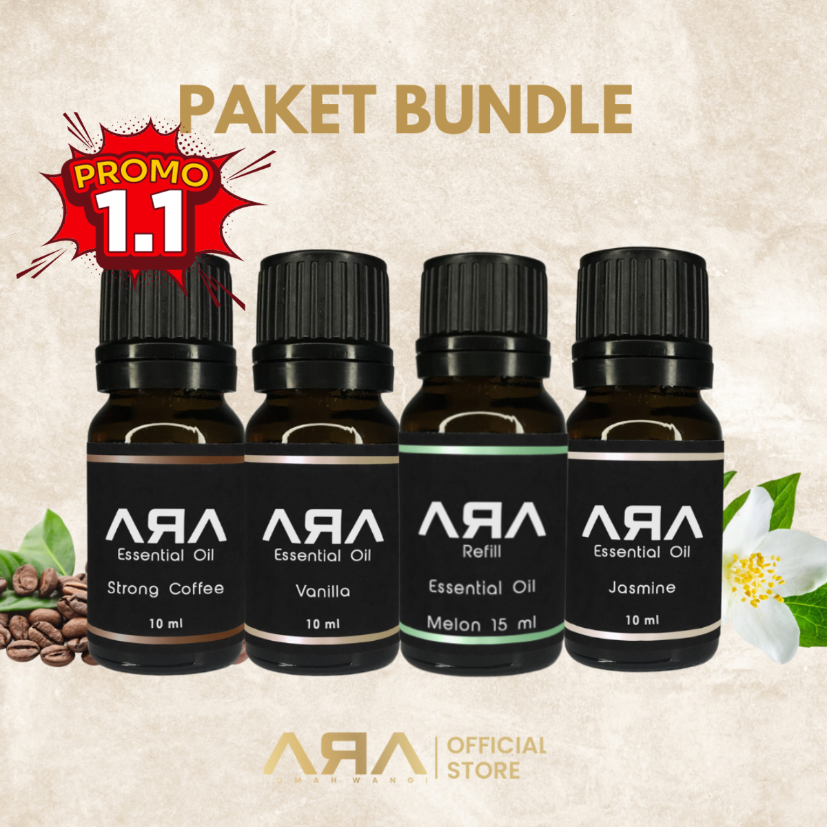 Paket BUNDLE 4PCS Essensial Oil EO aromaterapi Relaks Pure Original