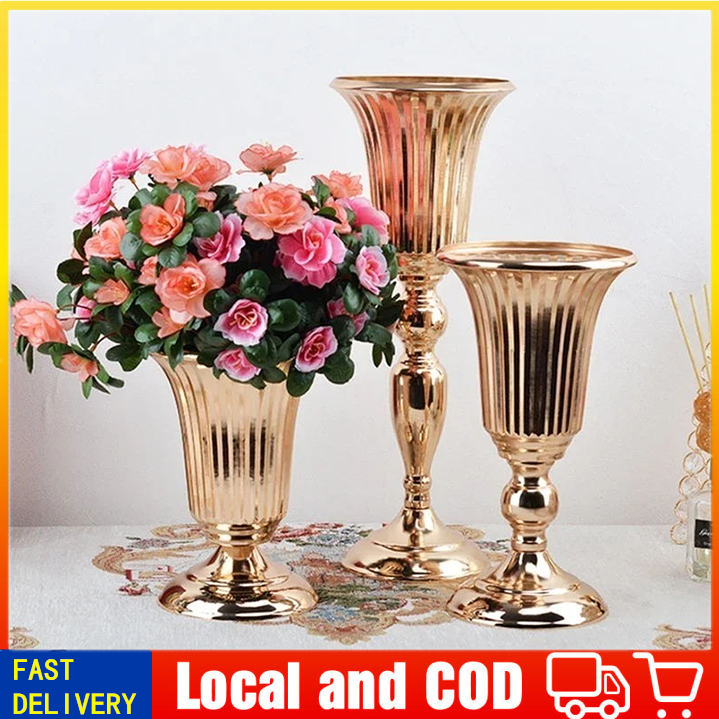 Delivery in 2 days 55cm luxury gold flower vase home vase desktop crafts flower arrangement pernikahan…