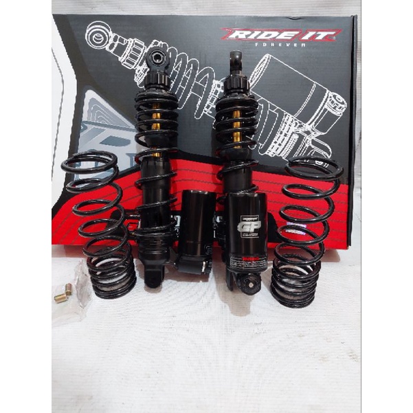 Shockbreaker Shock RIDE IT GP 299 ProMatic Series Aerox New, Nmax new WARNA Full black as Gold , RED TITAN, GREY TITAN , Rebron ok Harga 1,170,000 rupiah*Gratis Ongkir