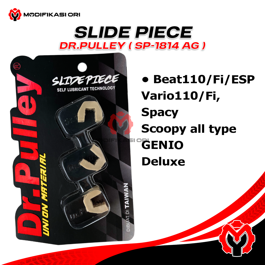 Piece slide Beat Slider Piece Dr Pulley Honda Genio Scoopy 2021 Beat FI Spacy Karet Rumah roller Harga 49,163 rupiah*Gratis Ongkir