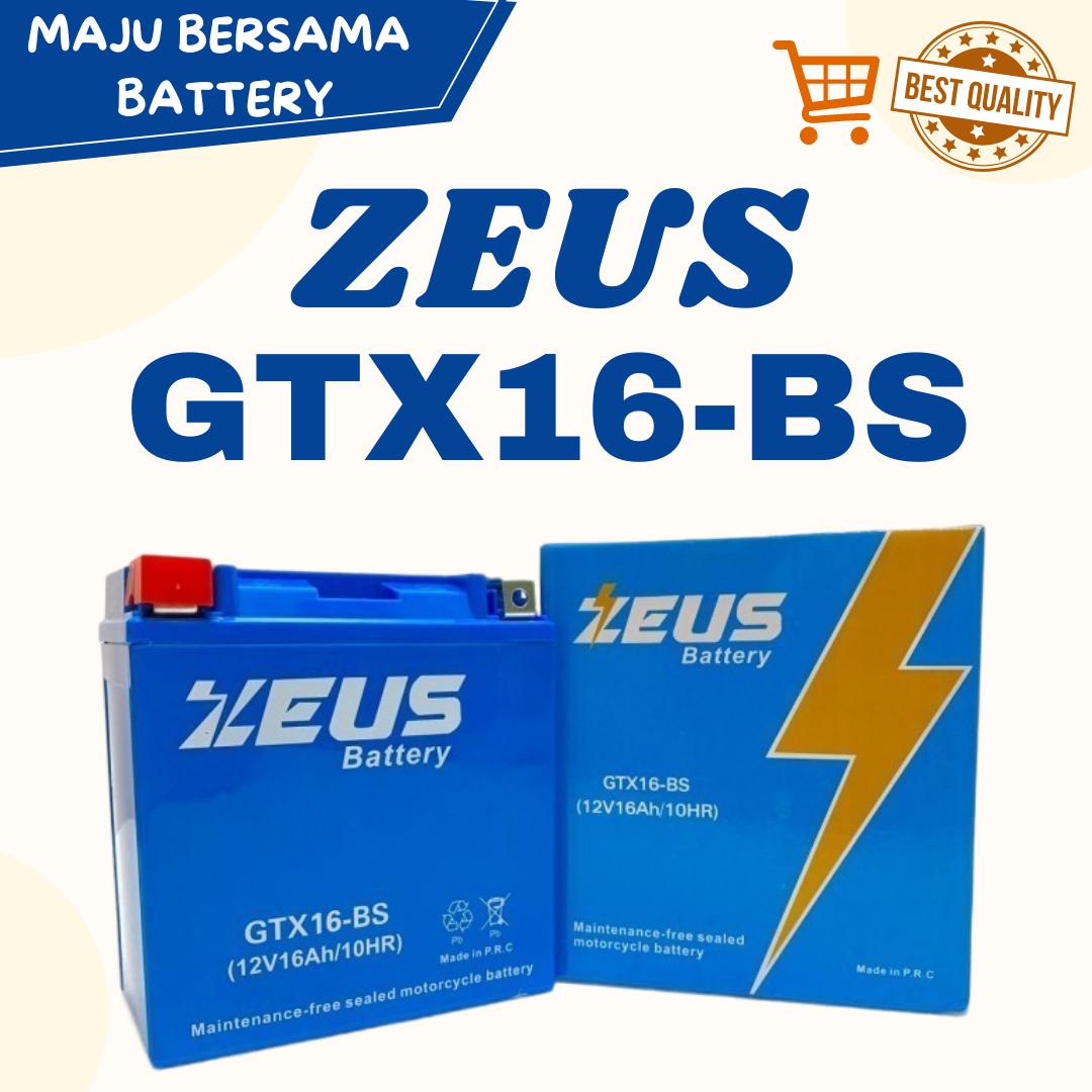 Aki motor GTX16 YTX16 YTX20A MBTX16U Aki Gel Zeus High Spec Harga 1,332,500 rupiah*Gratis Ongkir