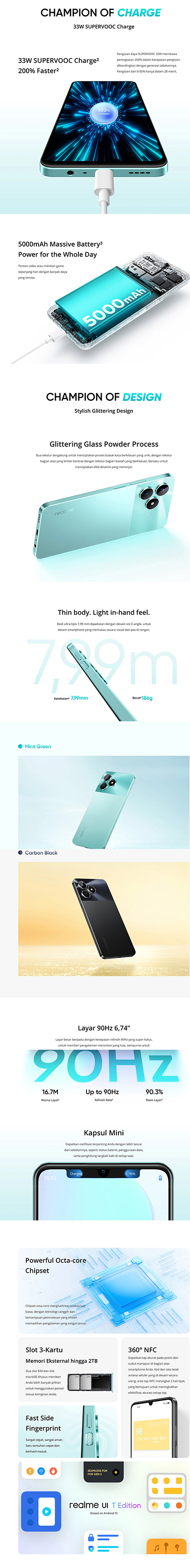 Jual Realme C51 4/128GB NFC 50MP Al Kamera 33W SUPERVOOC GARANSI RESMI ...