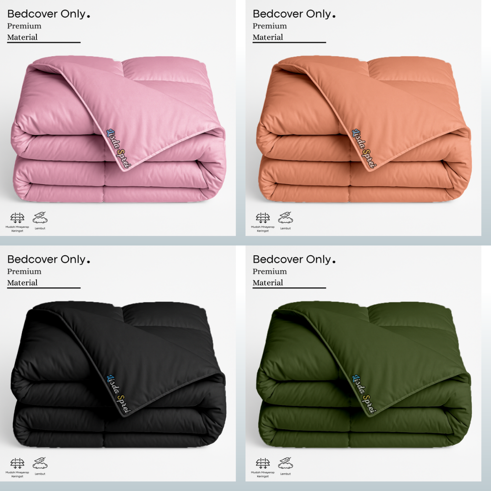 Bed cover only 200x210 bedcover blanket plain plain aesthetic
