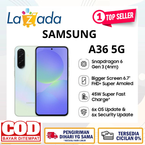 Samsung Galaxy A36 5G promo 8 GB 256 GB Snapdragon 6 Gen3 6.7 Super AMOLED 120Hz warranty like new Harga  4,150,000 Ringgit*Penghantaran Percuma