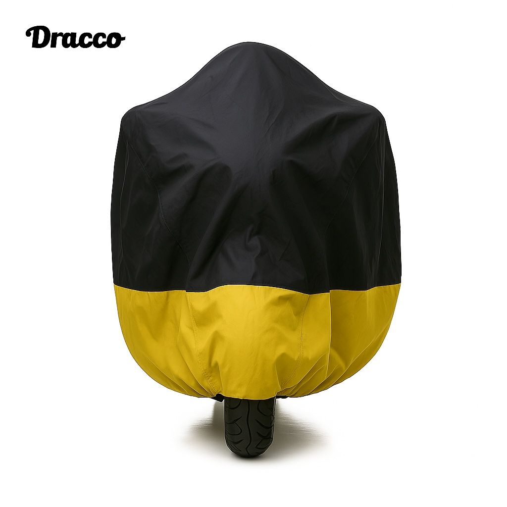 Dracco Black Yellow Waterproof Motorcycle Cover – Motorcycle Protector Anti-Hot Rain Dust Harga 89,790 rupiah*Gratis Ongkir
