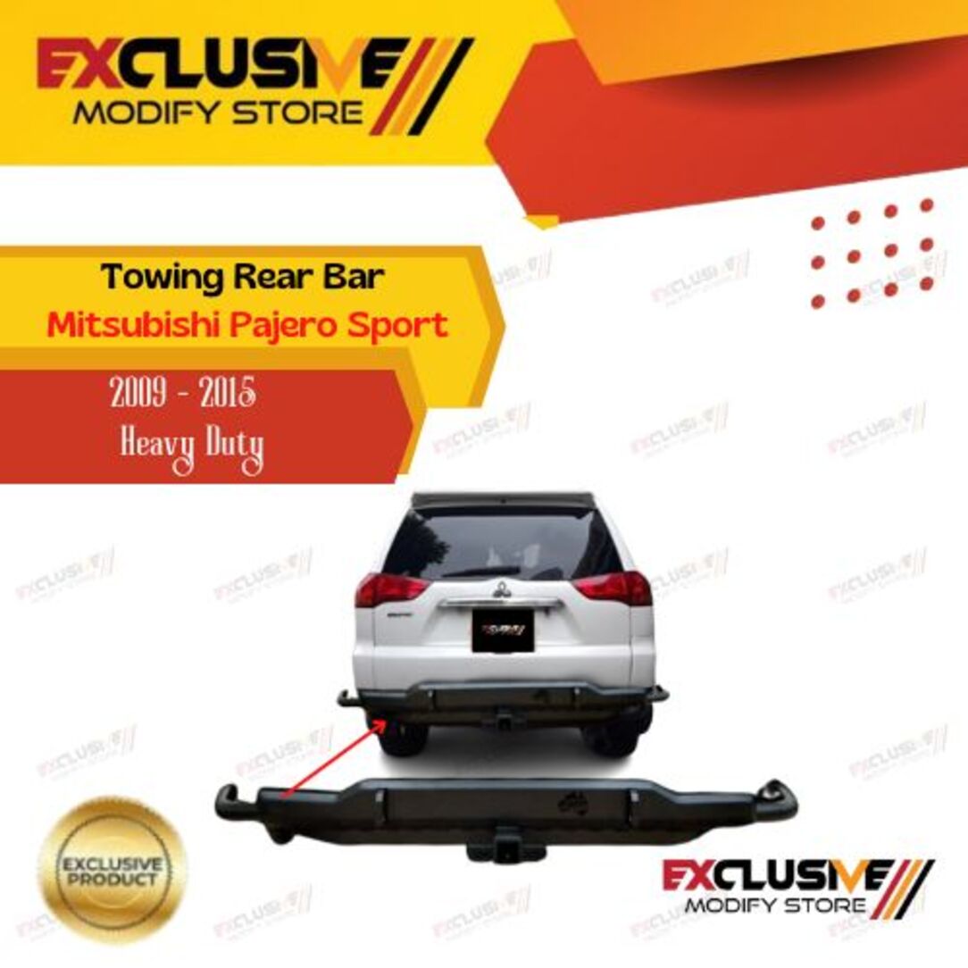 Pajero Sport (2009-2015) towing rear bar Besi heavy duty high quality Harga 7,850,000 rupiah*Gratis Ongkir