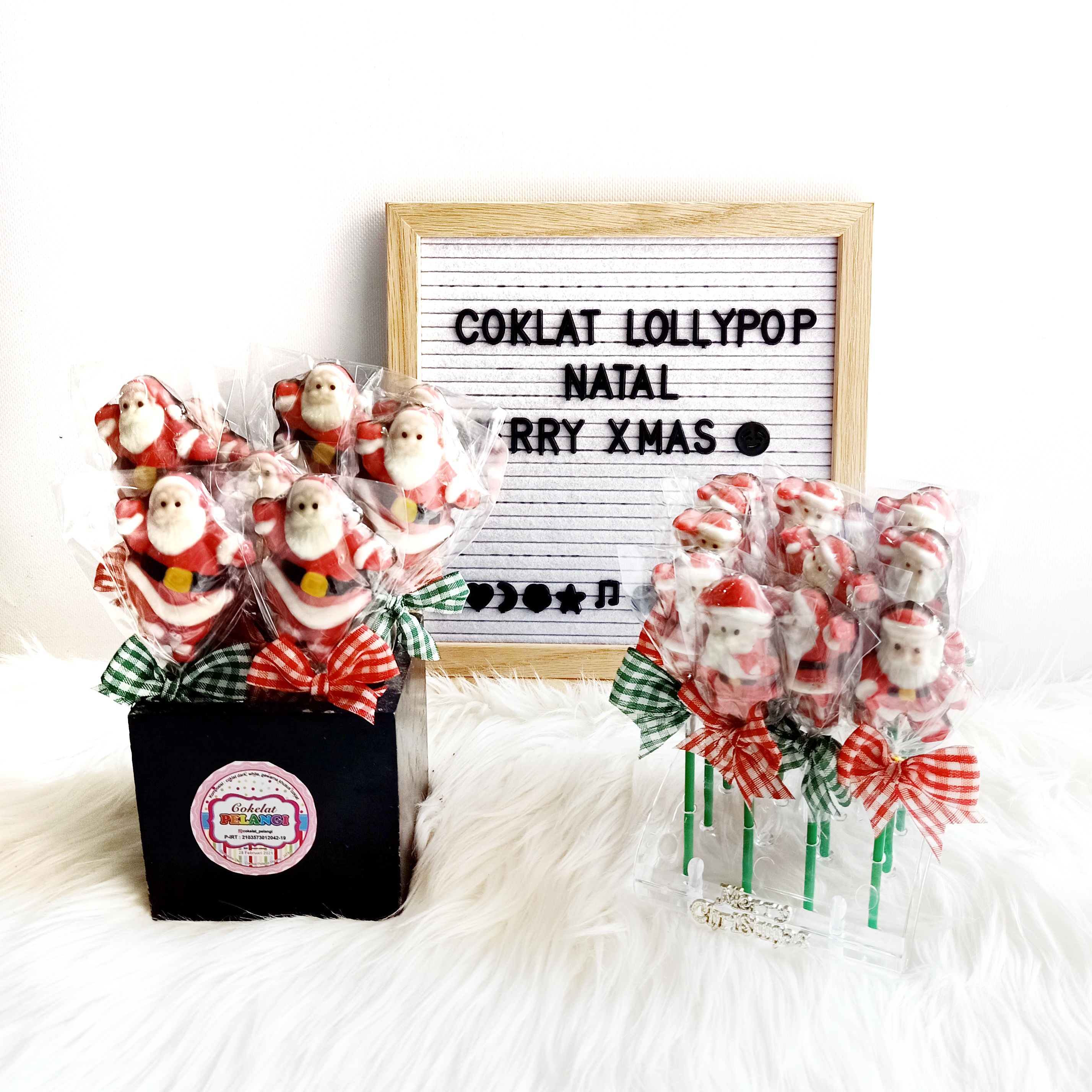 Coklat Natal Christmas Stik Santa isi 10 Untuk souvenir sekolah minggu hampers hiasan pohon natal