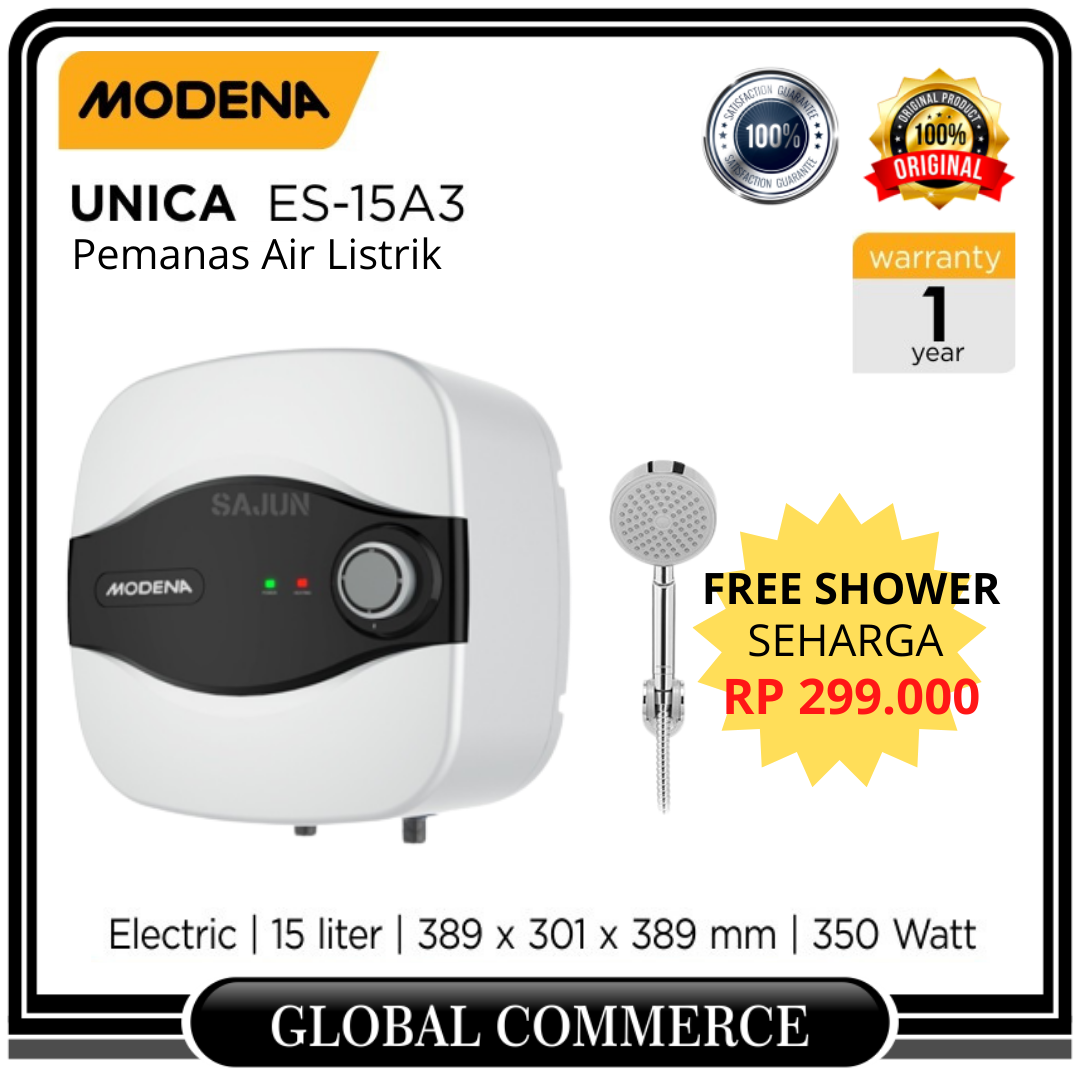 Modena Electric Water Heater ES 15 A3 Kapasitas 15 Liter ES-15A3 | Lazada  Indonesia