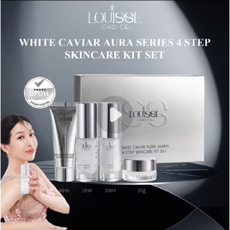 Louisse Choice White Caviar Aura Series 4 Step Skincare KIT SET