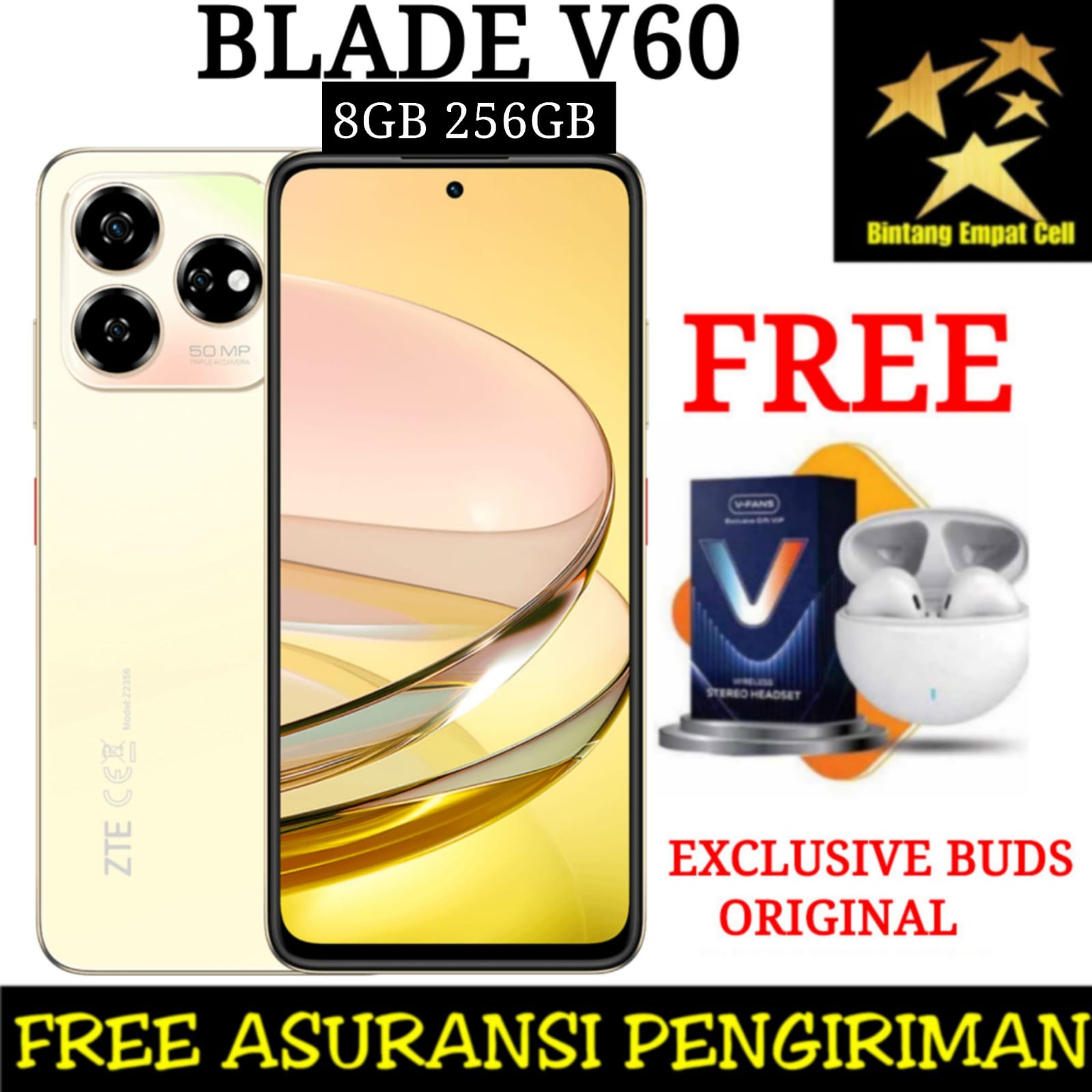 ZTE BLADE V60 NFC 8/256 GARANSI RESMI Harga  1,585,000 Ringgit*Penghantaran Percuma