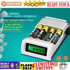 BISA COD - [ CHARGER BATERAI C905W 4 SLOT ] Charger Baterai Smart Intelligent LCD / Anti Panas / Aksesoris Elektronik - A706