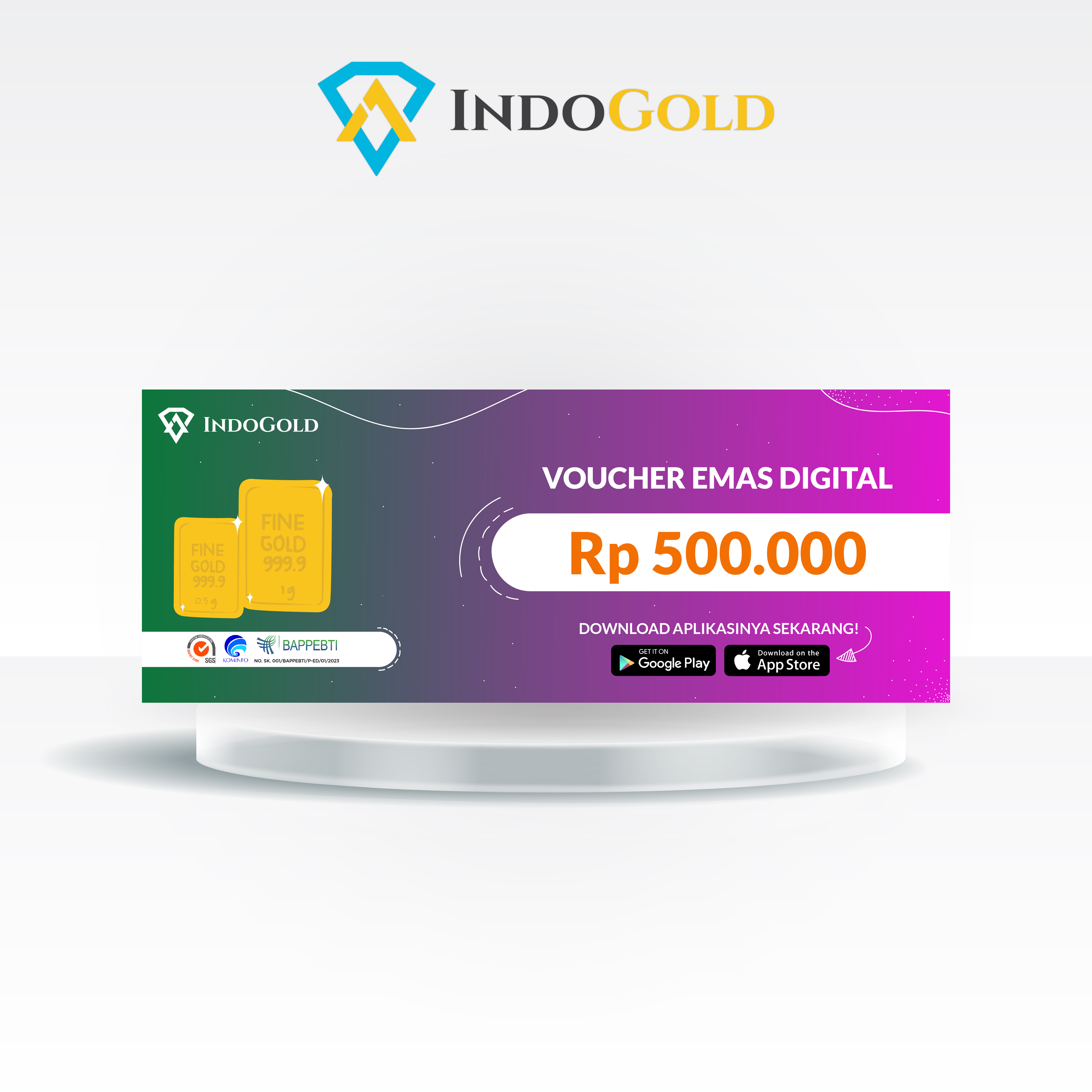 Gold digital vouchers 500.000
