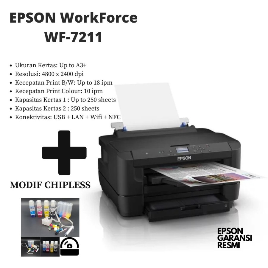 Paket Printer Modif CISS Chipless Epson 
