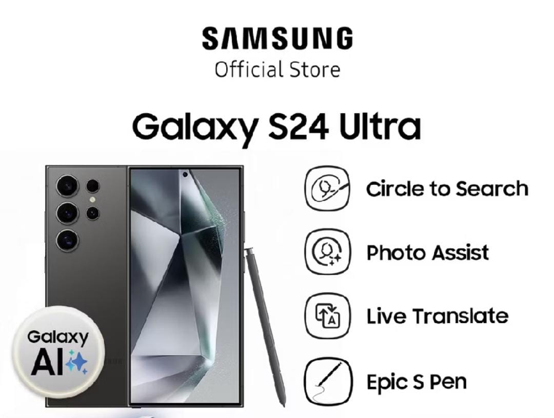 SAMSUNG GALAXY S24 ULTRA 5G 12GB RAM+256GB ROM GARANSI RESMI Harga  17,510,000 Ringgit*Penghantaran Percuma