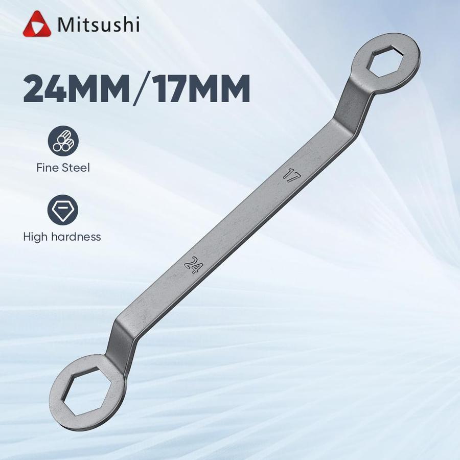 Mitsushi Kunci Tutup Klep Motor 17x24 Kunci Blok Mesin Tebal Kunci Ring Pas Kunci Kopling CVT Matic Pulley Puli Kampas Ganda Harga 21,900 rupiah*Gratis Ongkir