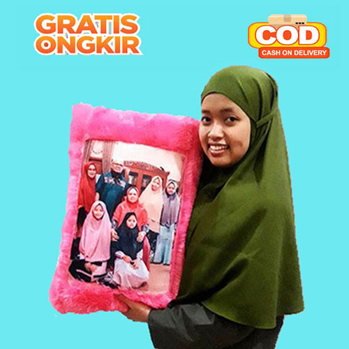 CP02 Bantal foto custom nama 40*60cm bahan rasfur isi dakron hadiah pernikahan kado ulang tahun anak w…