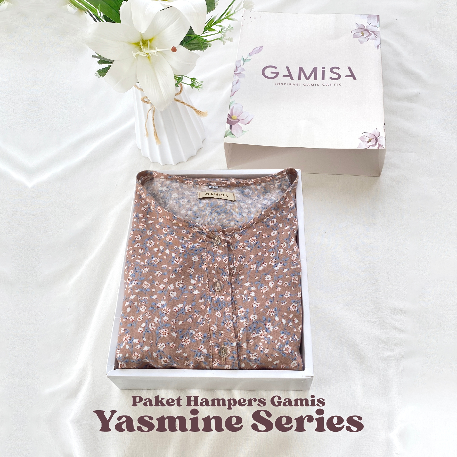 Hampers Gamis Adult Yasmine Series - hadiah box for Hadiah ulang tahun - Premium Rayon Viscose Material