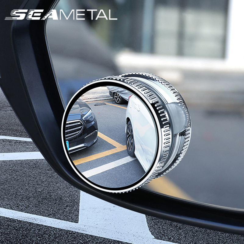 Seametal blind spot car mirror 360 ° waterproof convex adjustable Universal 2PCs Harga 25,990 rupiah*Gratis Ongkir
