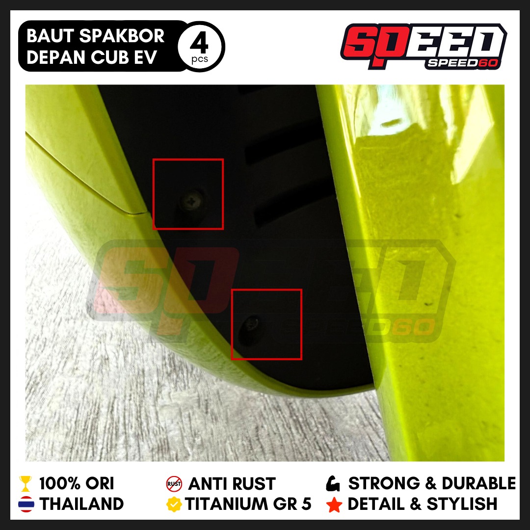 Probolt Titanium Front Fender Bolt Honda Cuv E: by King Nut Grade 5 Harga 98,500 rupiah*Gratis Ongkir