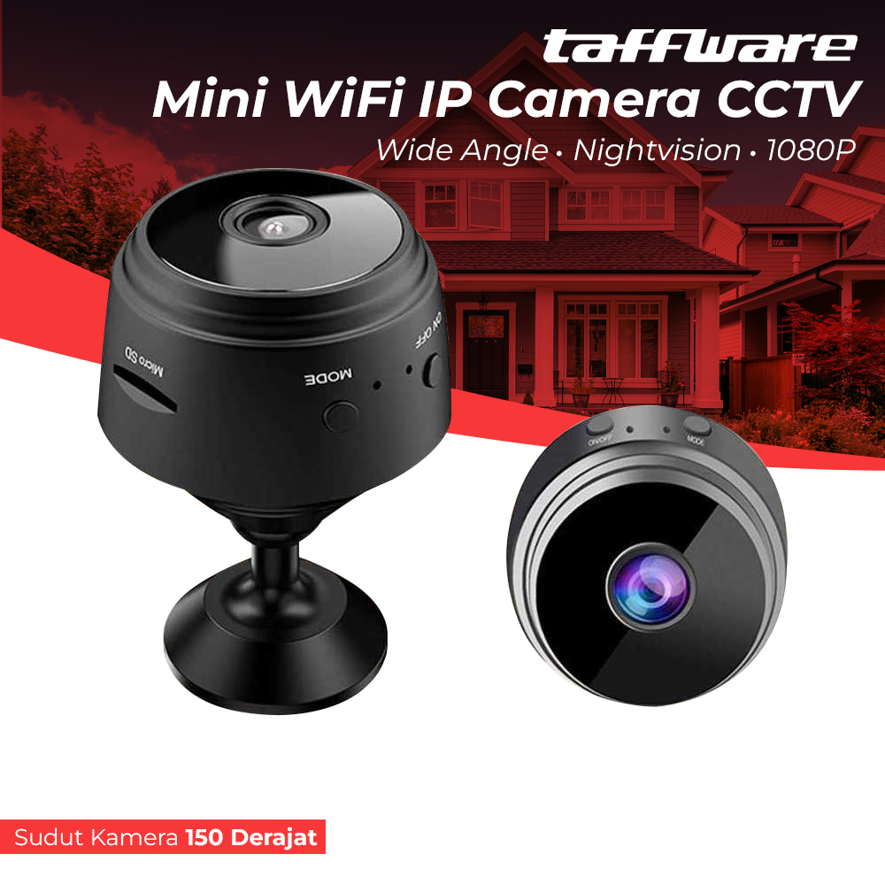 Taffware Mini WiFi IP Camera CCTV 1080P - A9 - Multi Varian Harga 54,500 rupiah*Gratis Ongkir