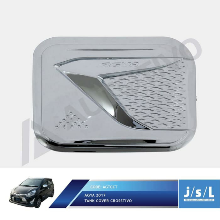 Toyota Agya Tank Cover Crosstivo Chrome Harga 45,000 rupiah*Gratis Ongkir