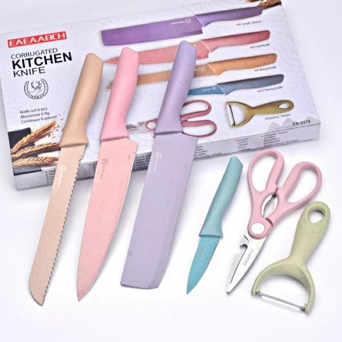 Beli Corrugated Kitchen Knife Set Online Harga Terbaik | Lazada Indonesia