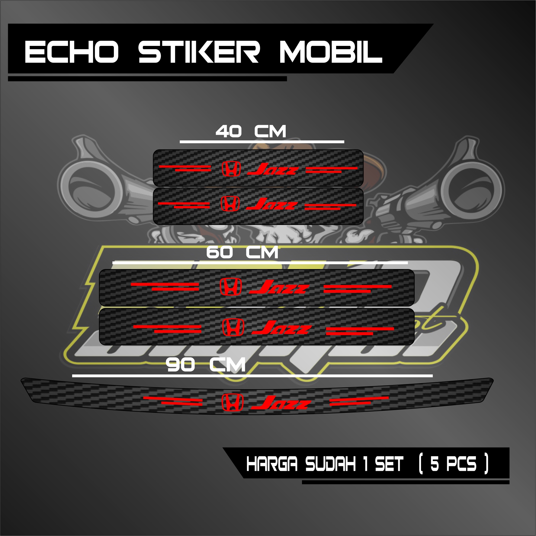 5pcs sticker sill plate karbon 3d mobil HONDA JAZZ sticker karbon 3d pelindung pijakan kaki mobil toyota avanza sepaket Harga 25,000 rupiah*Gratis Ongkir