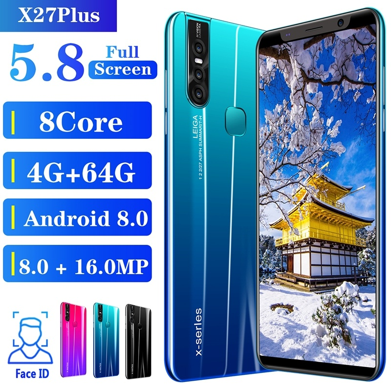 【Free Headset + Handphone Promo】RAM 6GB-ROM 128GB-Android Jaringan 4G Ponsel 5.72/5.8 Inci 8MP + 16MP Kamera 4000M Ah Face Id Dual Kartu SIM Android Smartphone 4G LTE Hp Murah 50 ribu Upgrade gratis ke 128GB dengan pesanan OEM