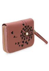 Hamlin Fecesa Purses Dompet Wanita Spread Love Wallet Casual Many Slot Material Leather Kulit ORIGINAL - Pink