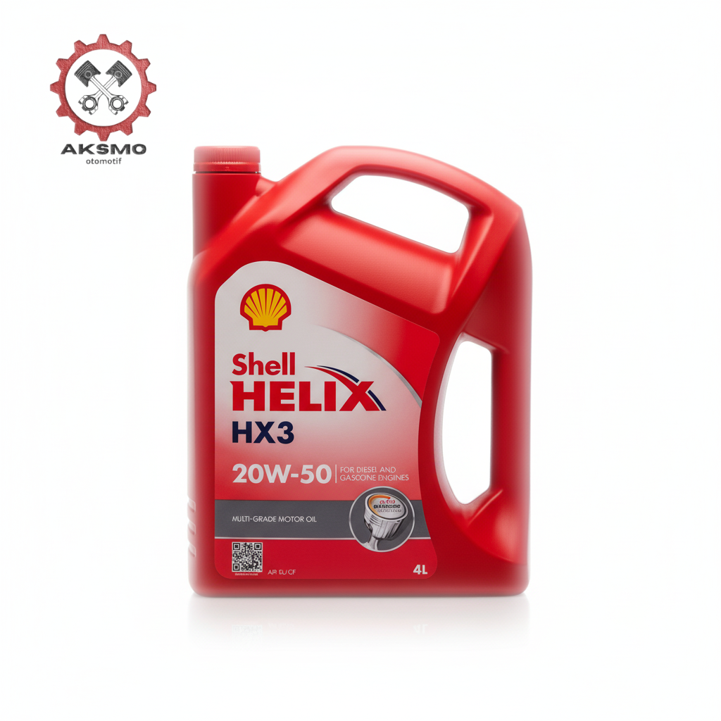 Shell Helix Hx3 20W 50 4L Synthetic Car Oil for Diesel, Petrol and Gasoline Engines Harga 225,000 rupiah*Gratis Ongkir