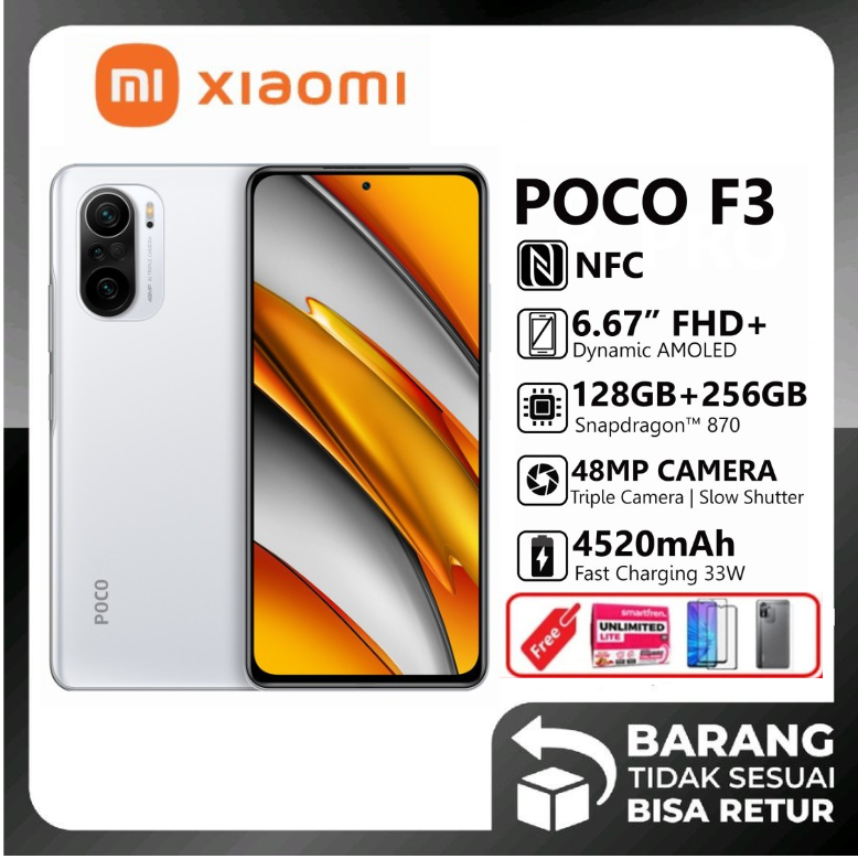 HP XIAOMI POCO F3 8/256 GB- XIOMI POCO F3 RAM 8GB ROM 256GB GRS- PROMO - HITAM Harga 2,900,000 rupiah*Gratis Ongkir