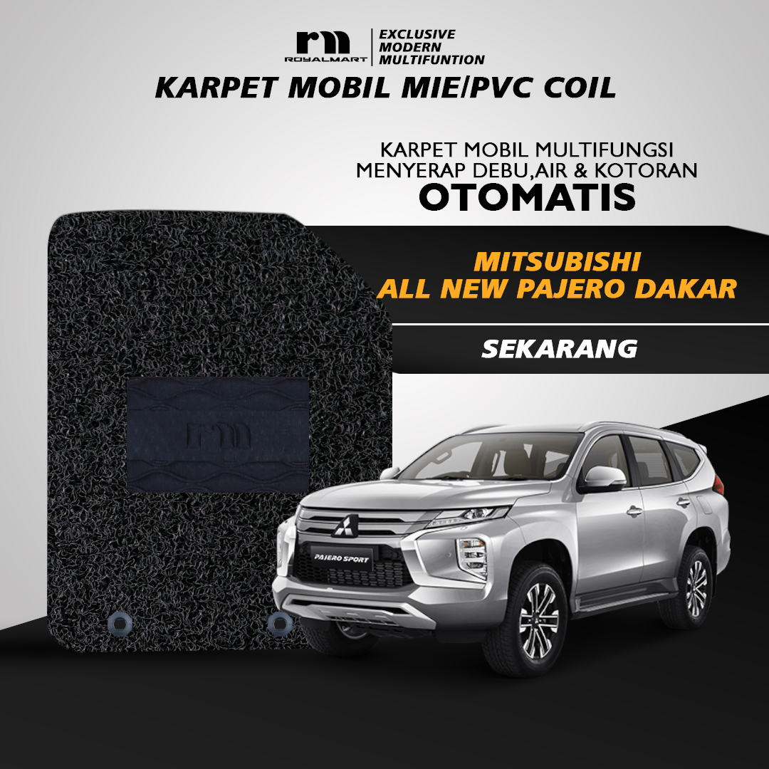 KARPET MOBIL MIE PREMIUM UNTUK ALL NEW PAJERO DAKAR 2016-2024 FULL SET BERGARANSI Harga  520,000 Ringgit*Penghantaran Percuma