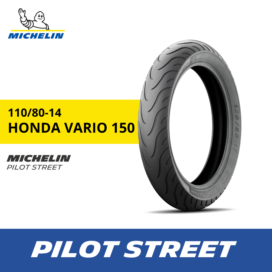 Ban Belakang Upsize Vario 150 Michelin Pilot Street 110-80 R14 Tubeless Harga 703,120 rupiah*Gratis Ongkir