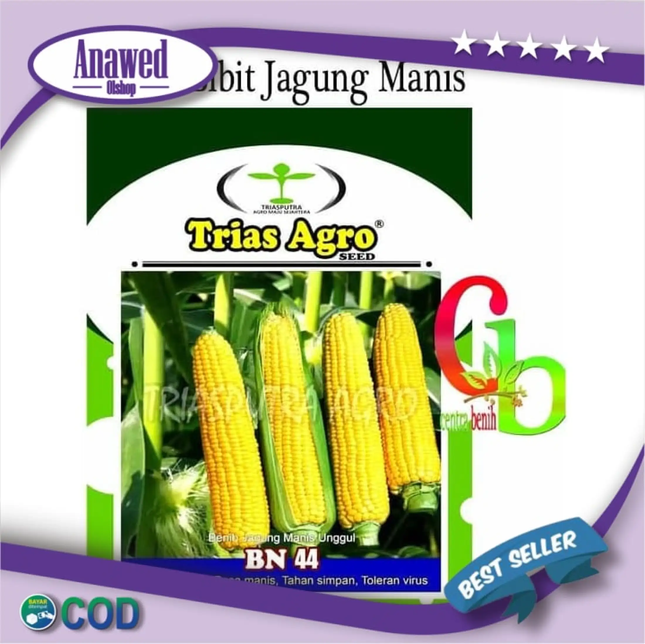 Harga Hemat Benih Jagung Manis Unggul Bn44 Isi 25 Gram Bibit Jagung Awedk Lazada Indonesia