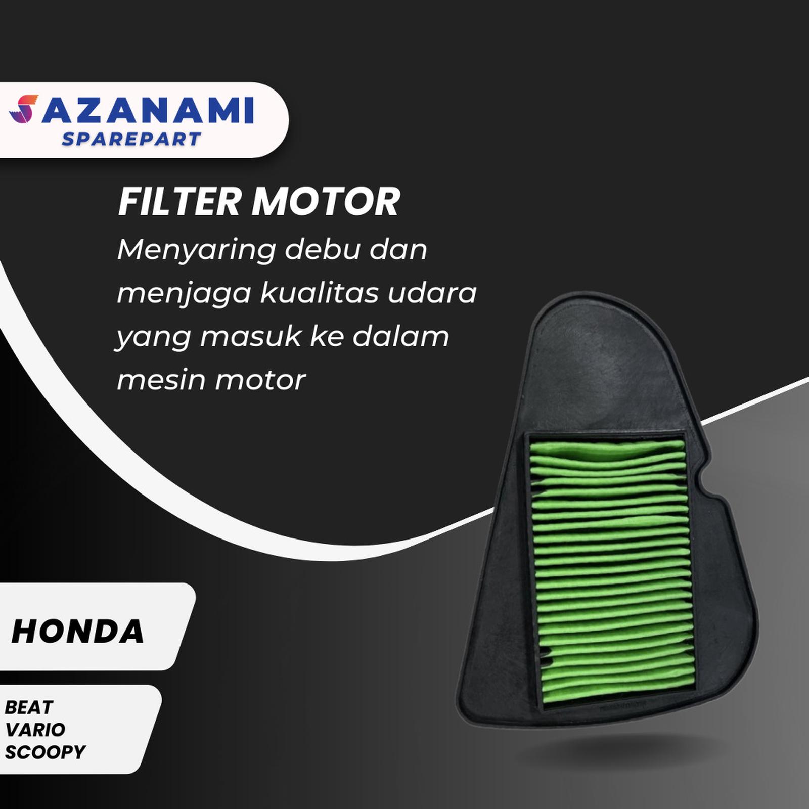 Honda Beat New/Vario 110 Fi/ Scoopy Fi/Beat Fi Motorcycle Air Filter Harga 14,500 rupiah*Gratis Ongkir
