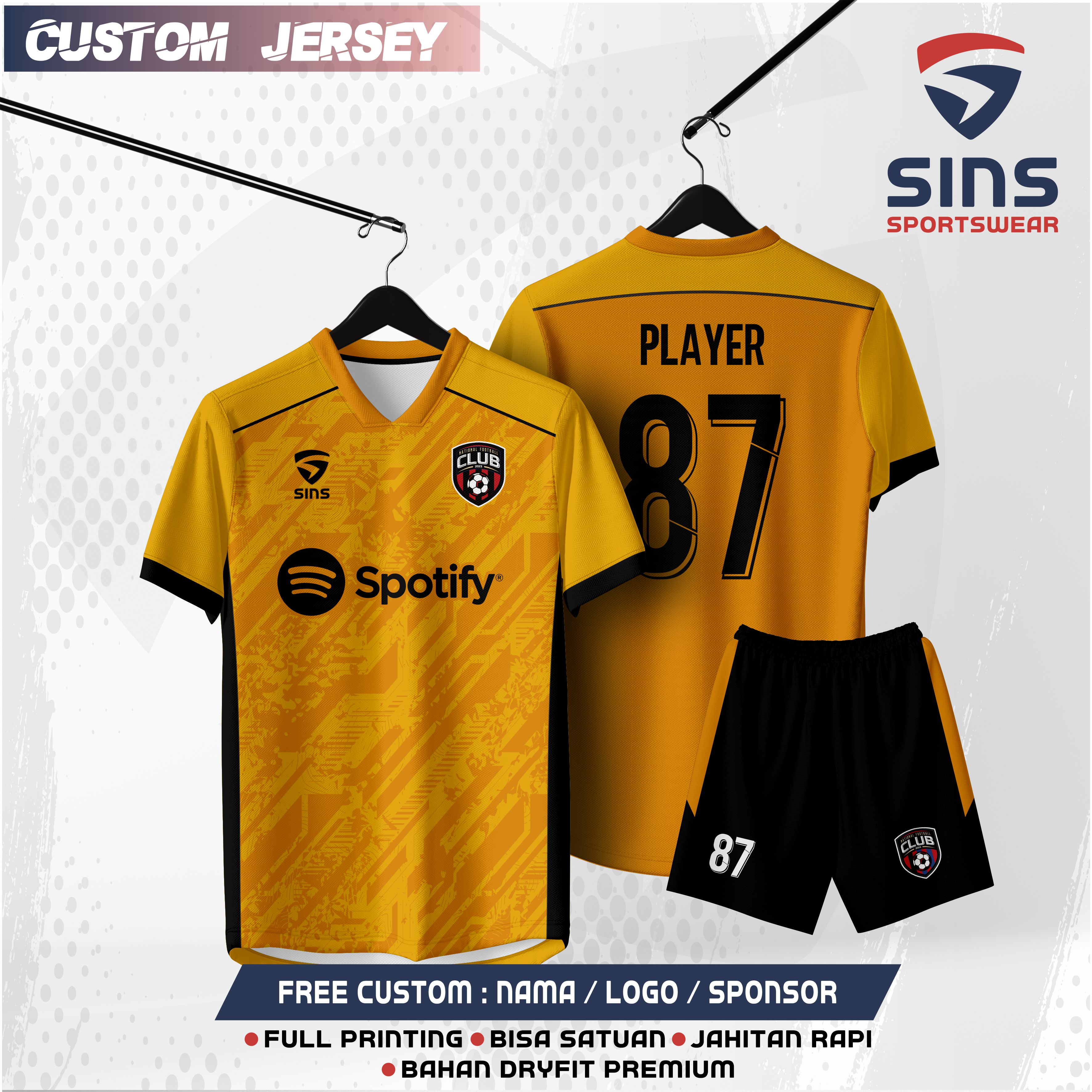 KAOS JERSEY STELAN SEPAKBOLA PRINTING SPR C1 Harga 85,000 rupiah*Gratis Ongkir