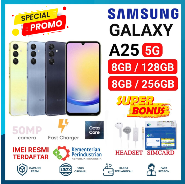 Samsung Galaxy A25 5g Ram 8/256Gb Super Amoled 120Hz - Super Promo Giá 2,470,080 Đồng*Miễn phí vận chuyển