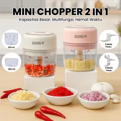 Nexxio Hand Mixer Mini Chopper USB / Blender 2in1 Mini Chopper Electric / Mixer Tangan Praktis