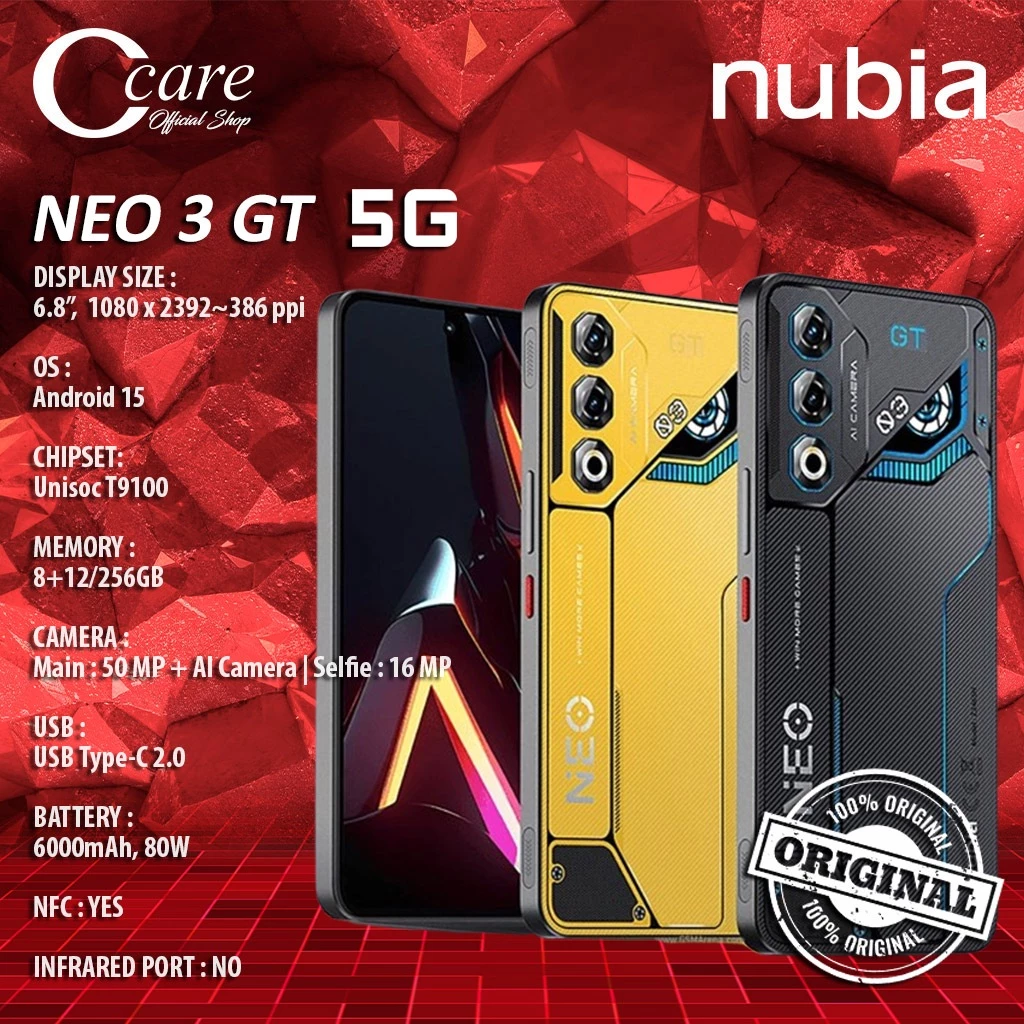 ZTE Nubia neo 3 GT 5G RAM 8/256GB (official warranty) Harga 3,025,000 Ringgit*Penghantaran Percuma