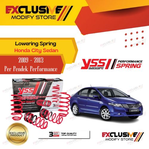 YSS LOWERING SPRING KIT HONDA CITY (2009 - 2013) SEDAN ORIGINAL THAILAND PERFORMANCE PER PENDEK Harga 3,000,000 rupiah*Gratis Ongkir