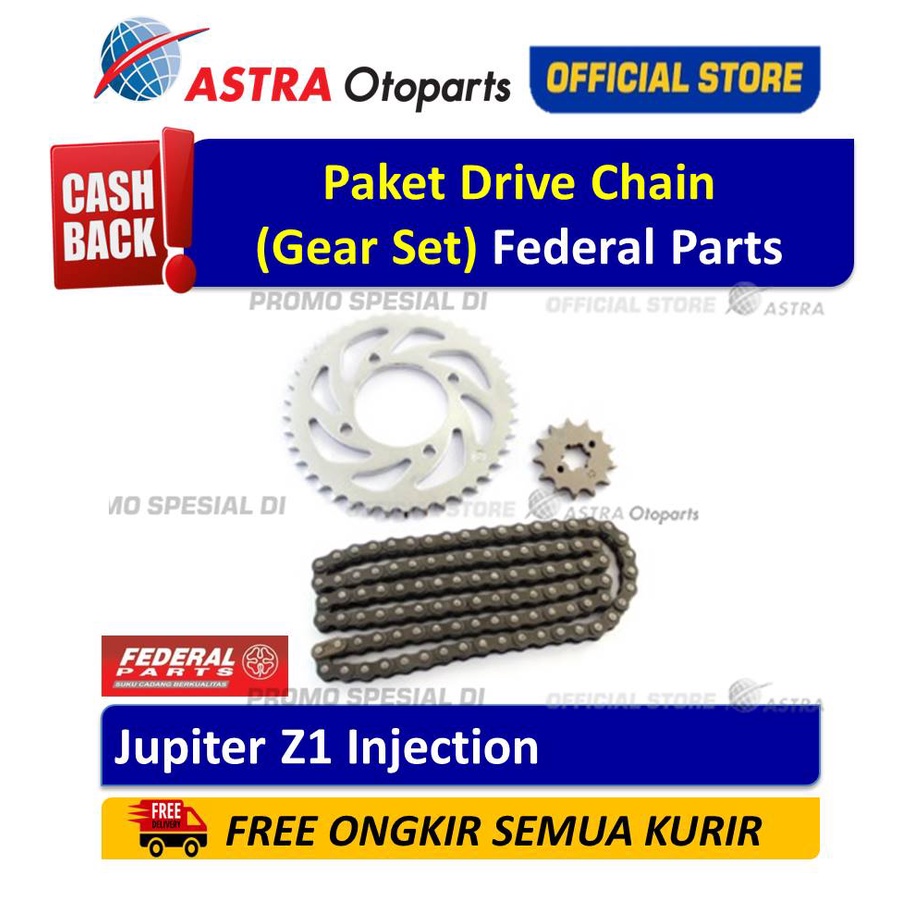 Paket Drive Chain Federal Parts Jupiter Z1 Injection Harga  165,000 Ringgit*Penghantaran Percuma