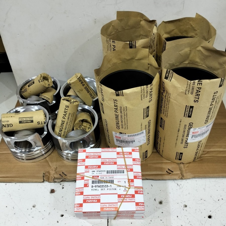 LINER SET KIT BORING PISTON RING ISUZU ELF NMR 81 EURO 4 OEM PN: 5-87818144-1 Harga 5,900,000 rupiah*Gratis Ongkir