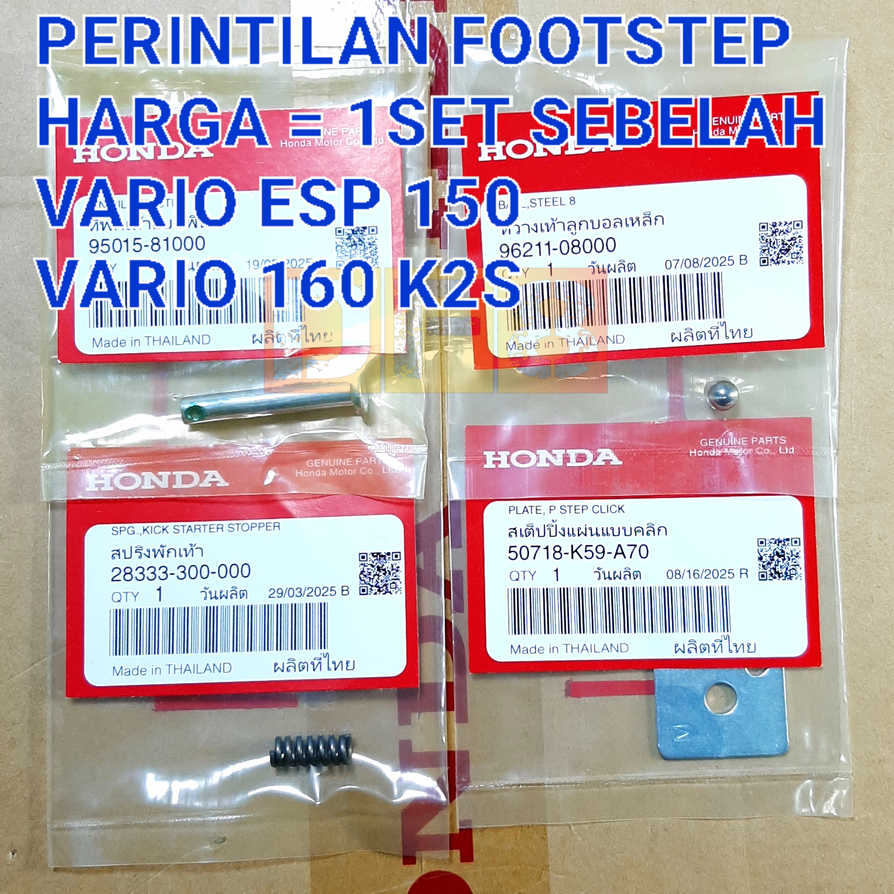Pin for the Footstep Plate Set of Vario 150, Stylo 160, Genio 125, K59. Harga 30,170 rupiah*Gratis Ongkir