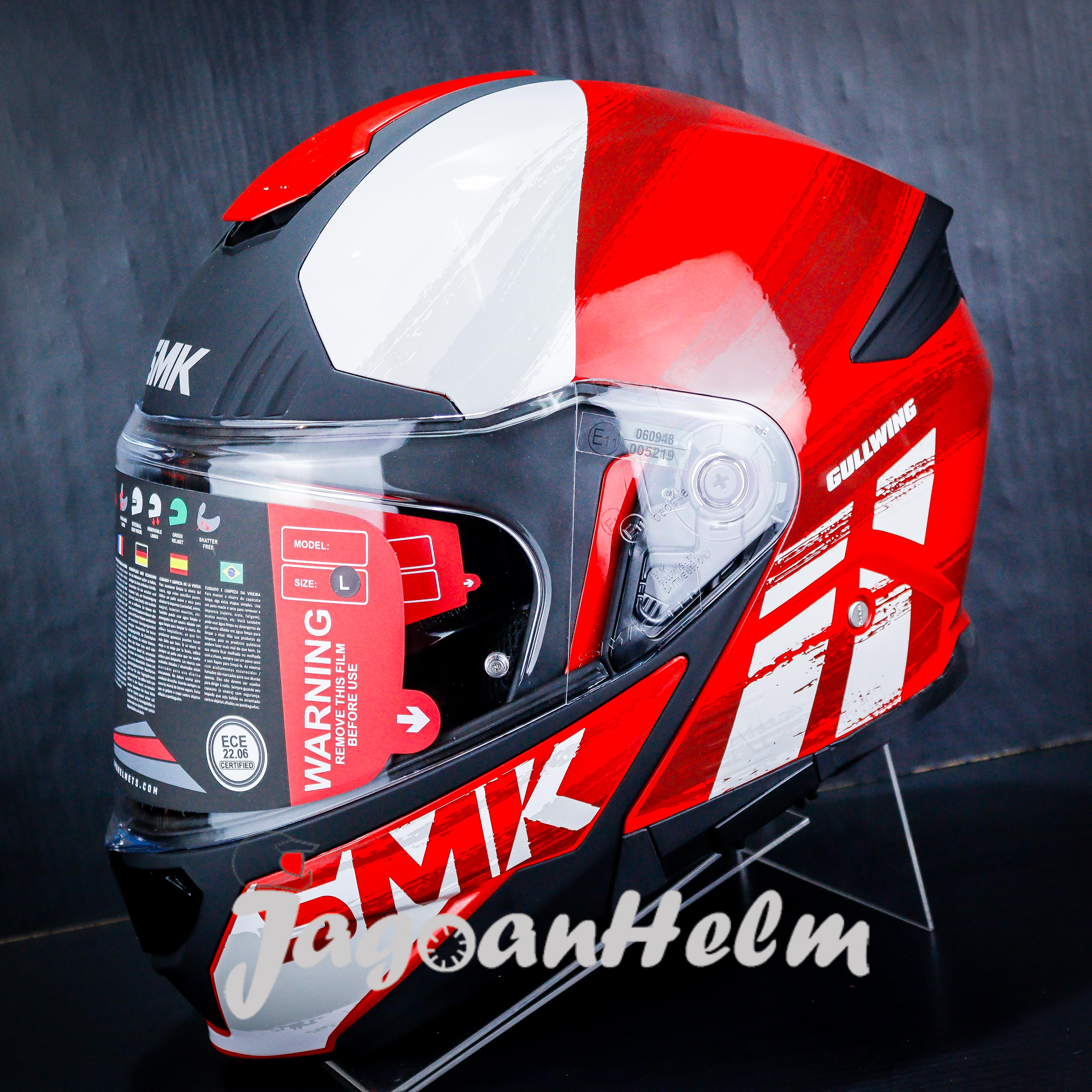 HELM SMK GULLWING MA200 | TOURLEADER GL363 RED | MODULLAR Harga 1,174,000 rupiah*Gratis Ongkir