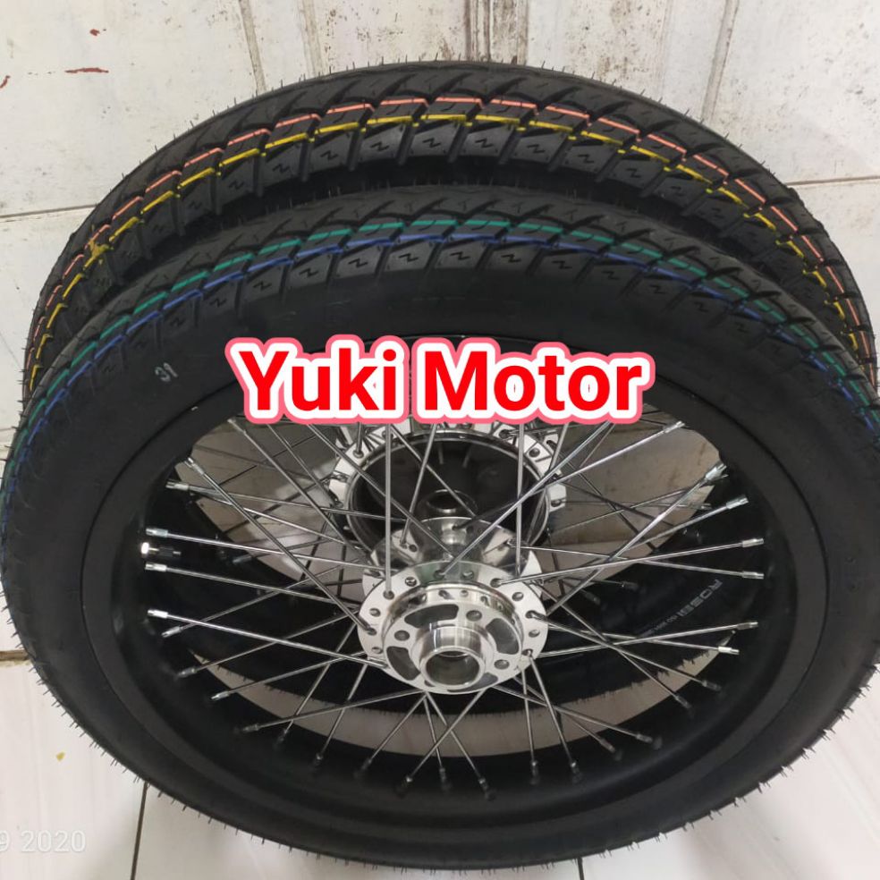 Velg RX King ring 18x185x215 tromol crome plus ban Harga 1,495,000 rupiah*Gratis Ongkir
