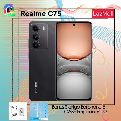 New! Realme C75 8GB/256GB & 8GB/128GB IP68/IP69 Dust & water proof official warranty Harga 2,349,000 rupiah*Gratis Ongkir